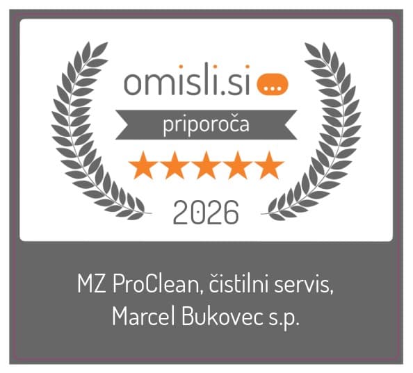 Certifikat Omisli.si priporoča MZ Pro Clean s petimi zvezdicami za leto 2026